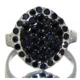 Elegant 2.20 ct Black Diamond Cocktail Ring