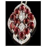 Natural 5.70 ct Garnet Marquise Pendant