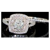 14kt Gold 2.31 ct Round Diamond Bridal Set