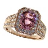 14kt Rose Gold 2.17 ct Tourmaline & Diamond Ring