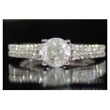 14kt Gold Brilliant 1.38 ct Round Diamond Ring