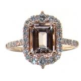14kt Rose Gold 1.99 ct Morganite & Diamond Ring
