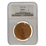1923 MS62 Saint Gaudens $20.00 Gold Double Eagle