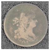 1804 Draped Bust Copper Half Cent