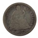 1877 Carson City Seated Liberty Silver Dime