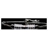 Brilliant 3.20 ct White Topaz Ballerina Bracelet