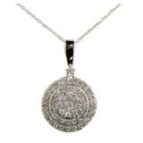10kt White Gold Brilliant 1/2 ct Diamond Necklace