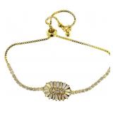 Elegant White Topaz Bolo Fashion Bracelet