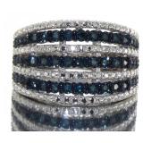 Elegant 1.00 ct Fancy Blue Diamond Dinner Ring