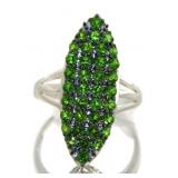 Marquise Cut Natural 3.50 ct Tsvasorite Ring