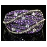 Genuine 2.24 ct Amethyst Cocktail Ring