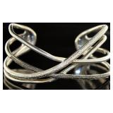 Black & White Diamond Accent Cuff Bracelet