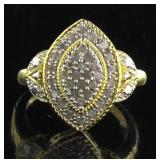 Antique Style 1/4 ct Marquise Diamond Ring