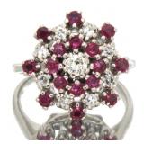 14kt Gold Natural 1.90 ct Ruby & Diamond Ring