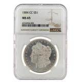 1884 Carson City MS65 GEM Morgan Silver Dollar