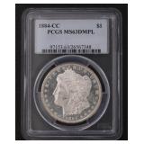 1884 MS63 DMPL Carson CIty Morgan Silver Dollar