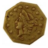 1864 California Fractional Gold Fifty Cent Coin