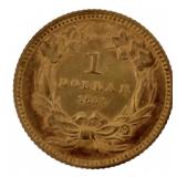 1862 Type 3 Indian Princess $1.00 Gold Coin