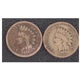 1859 & 1860 Copper Nickel Indian Head Cent