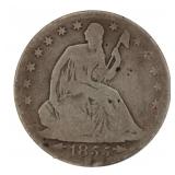1855 New Orleans Seated Liberty Silver Half Dollar