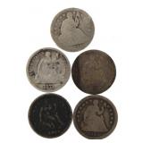 Mixed Date: Seated Liberty Silver Half Dime