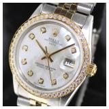 Oyster Perpetual Rolex Date 34 w/MOP & Diamond