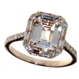 14kt Rose Gold 2.50 ct Morganite & Diamond Ring