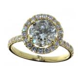 14K Gold 2.56 ct Round Brilliant Diamond Ring