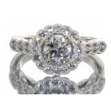 14kt White Gold 1.52 ct Round Diamond Ring