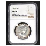 1962 MS64 Franklin Half Dollar