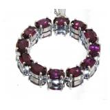 Natural 5.50 ct Rhodolite Garnet Designer Necklace