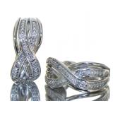 Elegant Diamond Accent Infinity Earrings