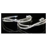 Large Diamond Hoop Earrings