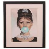 Audrey Hepburn Blowing Bubblegum