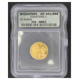 641-668 Byzantine MS61 Constans ii Gold Solidus 641-668 Byzantine MS61 Constans ii Gold Solidus