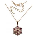 Natural Morganite & Rhodolite Garnet Necklace Natural Morganite & Rhodolite Garnet Necklace
