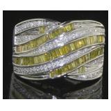 Stunning 1.00 ct Yellow Diamond Baguette Ring Stunning 1.00 ct Yellow Diamond Baguette Ring