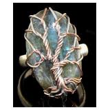Genuine Labradorite Tree of Life Ring Genuine Labradorite Tree of Life Ring