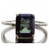 Emerald Cut 4.77 ct Mystic Topaz & Diamond Ring Emerald Cut 4.77 ct Mystic Topaz & Diamond Ring
