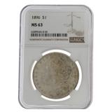 1896 Philadelphia MS63 Morgan Silver Dollar 1896 Philadelphia MS63 Morgan Silver Dollar