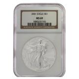 2001MS69 Walking Liberty American Silver Eagle 2001MS69 Walking Liberty American Silver Eagle