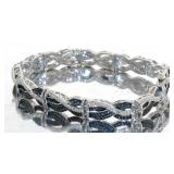 Elegant Blue & Black Diamond Accent Bracelet Elegant Blue & Black Diamond Accent Bracelet