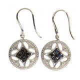 Genuine 1/4 ct Black Diamond Designer Earrings Genuine 1/4 ct Black Diamond Designer Earrings