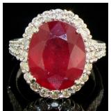 14kt Gold 13.66 ct Ruby & Diamond Ring 14kt Gold 13.66 ct Ruby & Diamond Ring