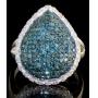 Pear Cut 1.00 ct Fancy Blue Diamond Ring