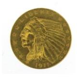 1911 Indian Head $2.50 Gold Piece