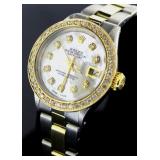 Ladies Oyster Datejust MOP Diamond Rolex Watch