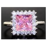 Princess Cut 3.50 ct Pink Sapphire Dinner Ring