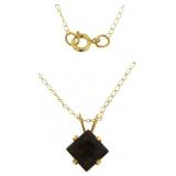 10kt Gold Genuine Smokey Topaz Pendant