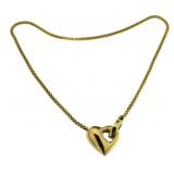 14kt Gold Italy Milor Designer Heart Necklace